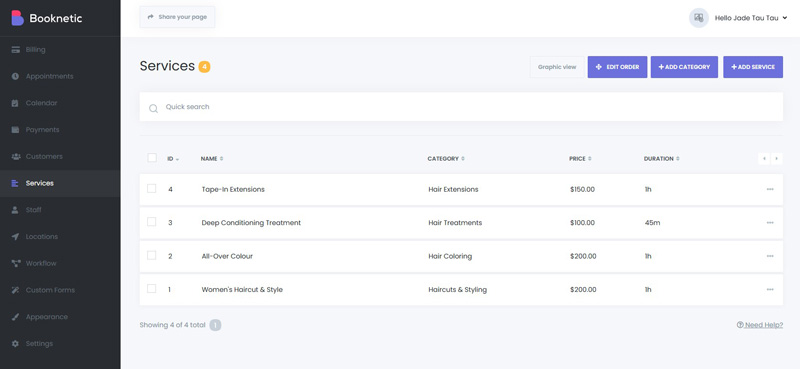 A clean interface showing a user setting their weekly availability